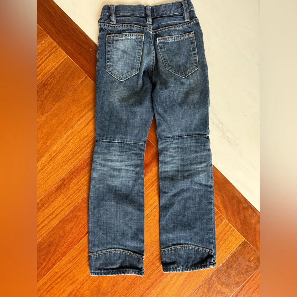 Gap Boys Slouch Jeans Pants 👖 Denim Blue Kids distressed Pant Size - 7 Slim